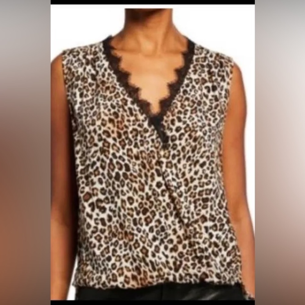 Velvet by graham and spencer leopard wrap top